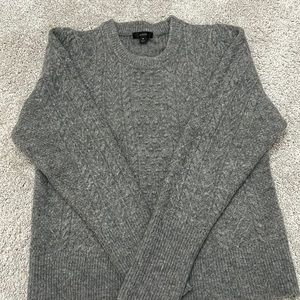 JCREW CABLE-KNIT CREW NECK SWEATER — LIKE NEW